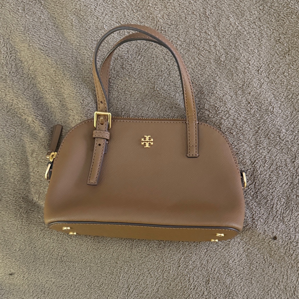 Tory Burch Tan Mini Bag With Gold Accents